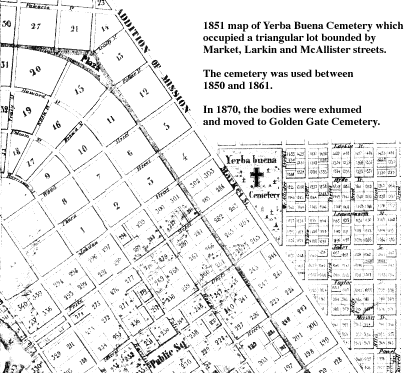 Map of Yerba Buena Cemetery