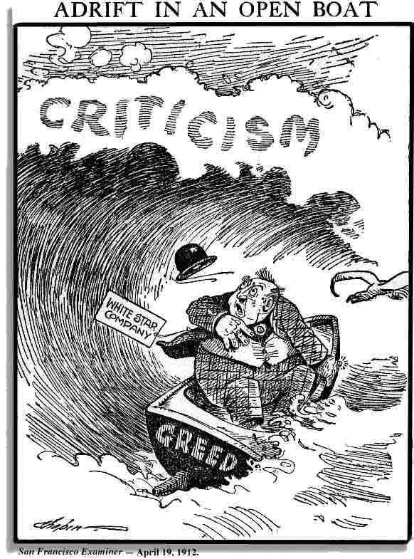 Titanic White Star Line Editorial Cartoon 1912