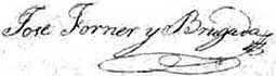signature of Jose Forner