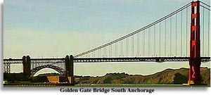 Modern photo of the south tower and approach to the Golden Gate Bridge