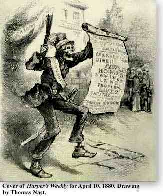 Thomas Nasts Harpers Weekly cover for April 10, 1880