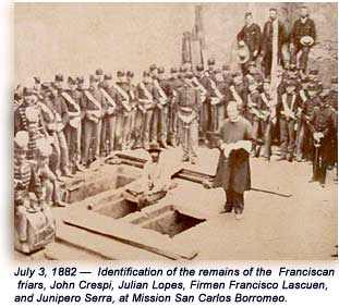 gravesite of Father Serra at the Mission San Carlos at Carmel