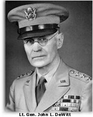 Army photo of Lt. Gen. John L. DeWitt